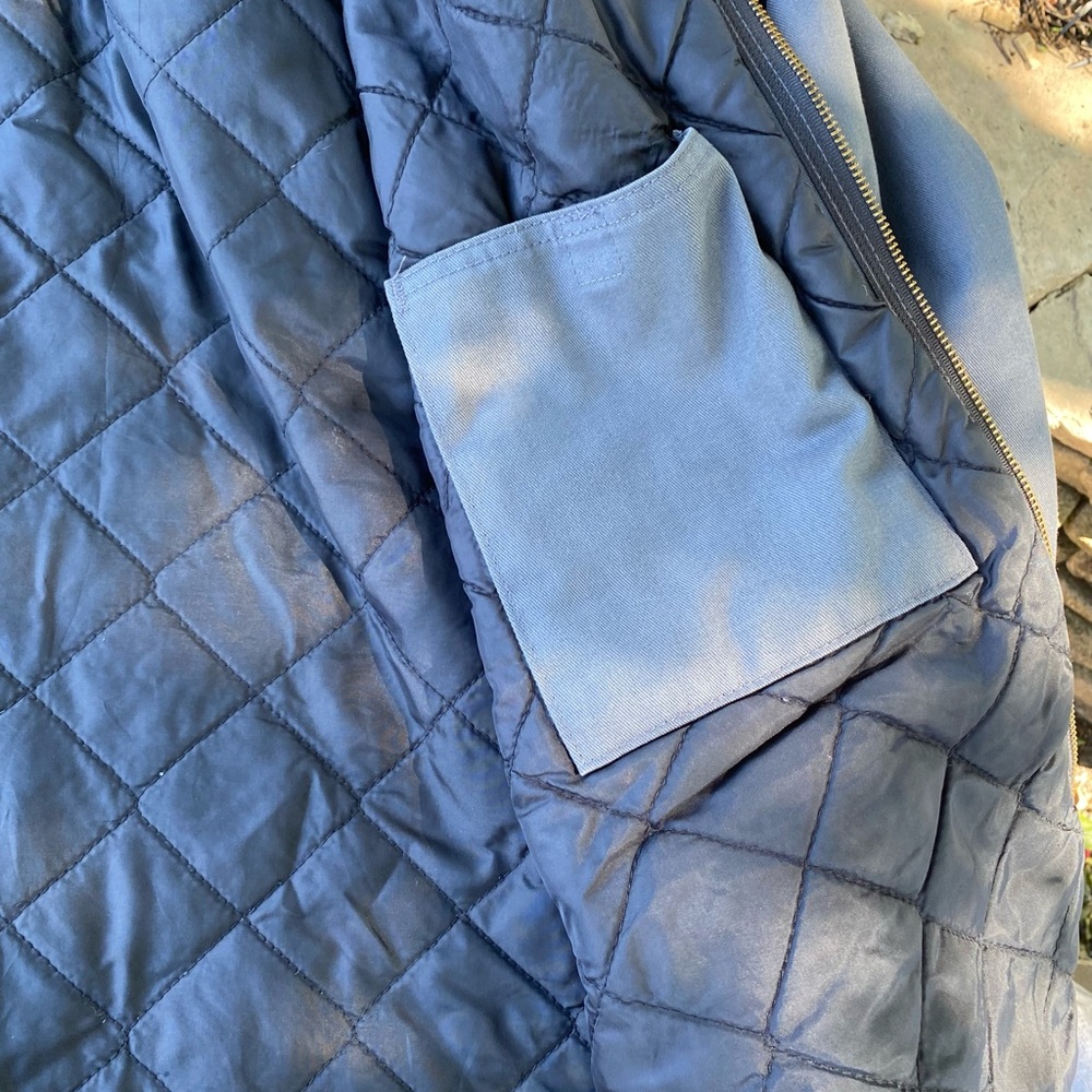 2XL Tall Navy Blue Carhartt Gas Station “Eisenhower” Style Zip-up Work Jacket - Picture 4 of 4